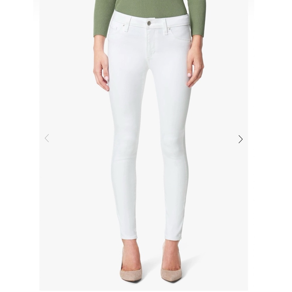 Joe’s White Icon Jeans with Cuffed hem